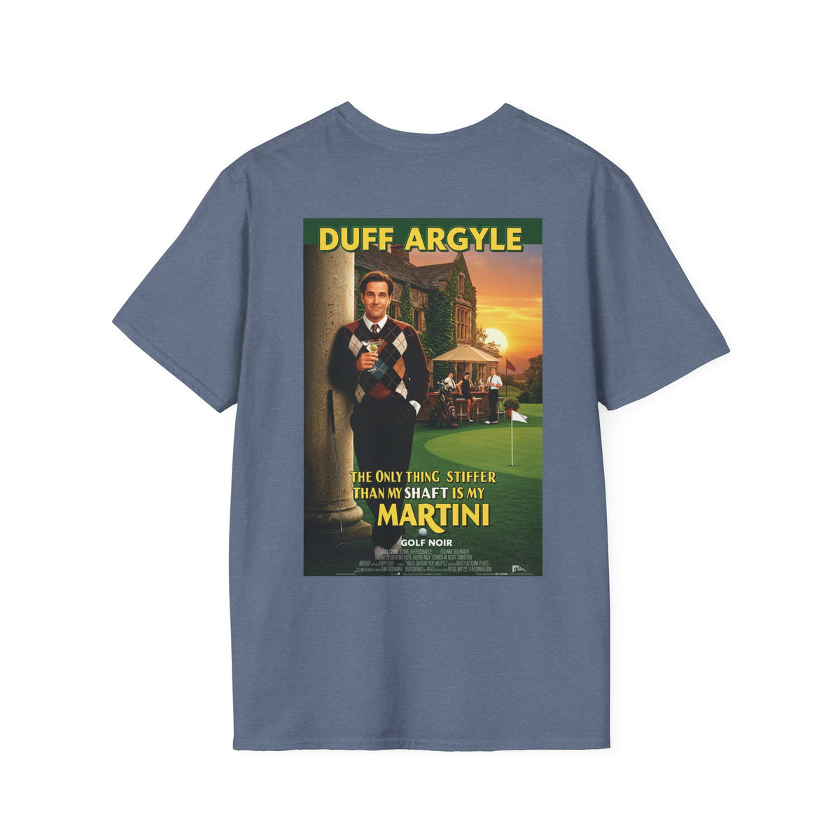MARTINI SHAFT T-Shirt - Starring DUFF ARGYLE - Golf Noir Signature Apparel