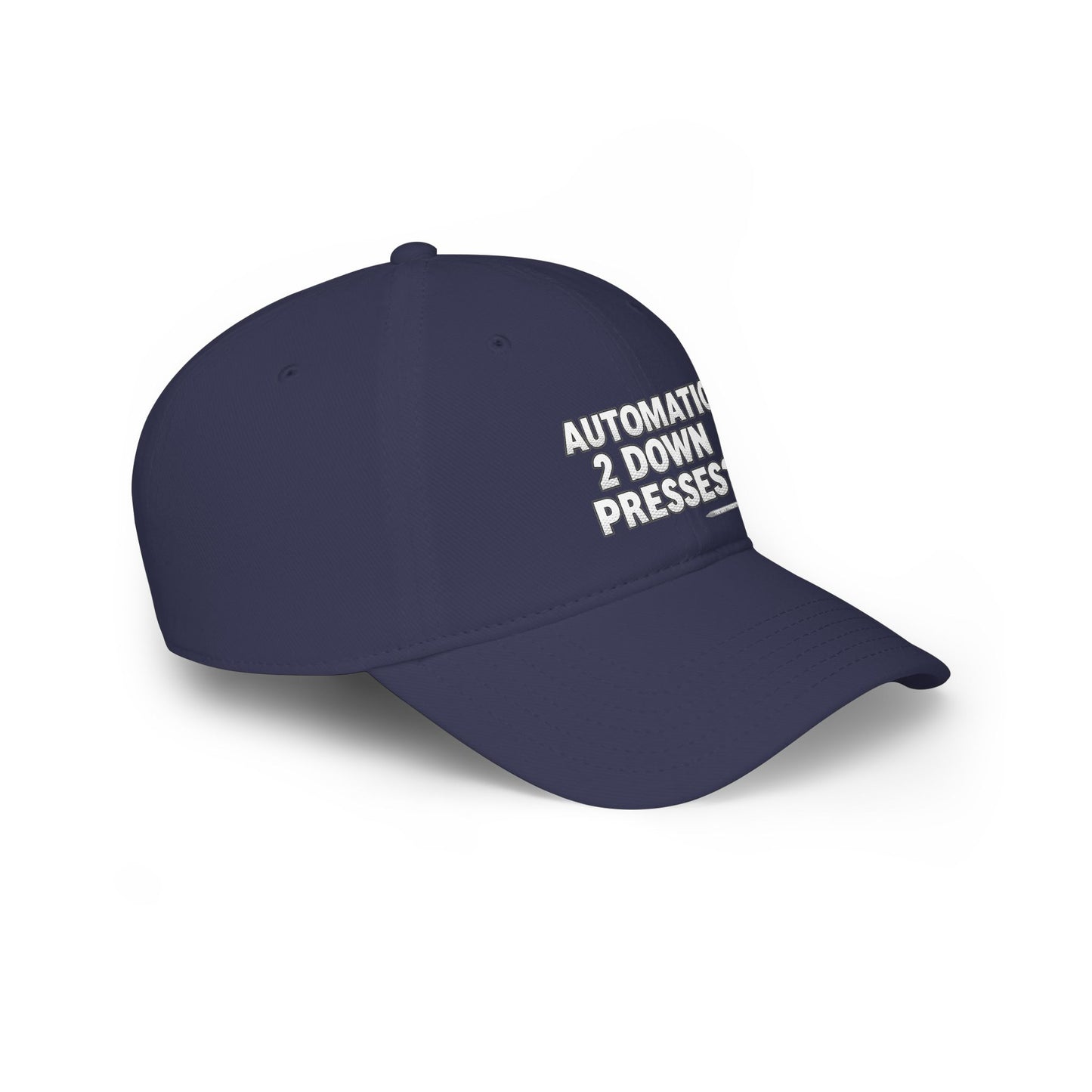 Automatic 2 Down Presses? Low Profile Golf Hat — Tee Box Trash Talk Signature Headwear