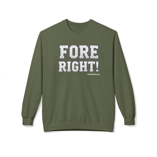 "Fore Right!" Golf Crewneck Sweatshirt — Tee Box Trash Talk Signature Apparel
