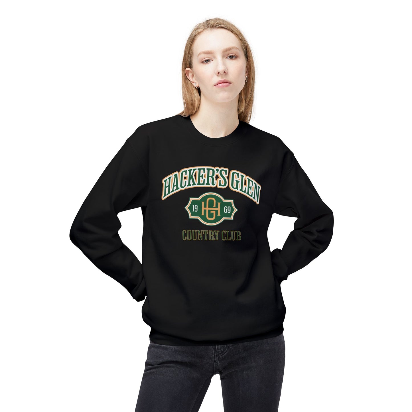 Hacker's Glen Country Club Crewneck Sweatshirt - Fictional Fairways Signature Apparel