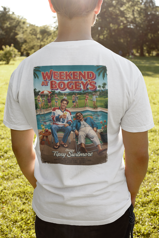 WEEKEND AT BOGEY'S T-Shirt - Starring TIPSY SWILMORE- Golf Noir Signature Apparel