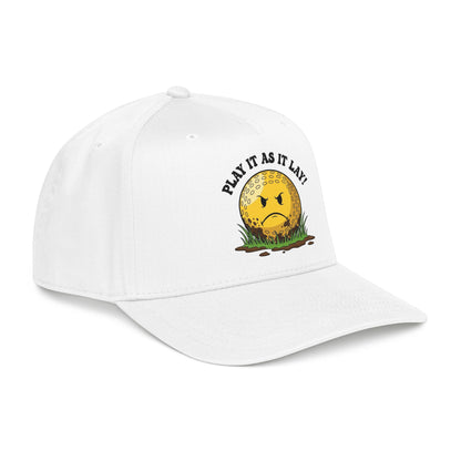 "Play It As It Lay" Funny Golf Hat - It's a Golf Day Statement Headwear