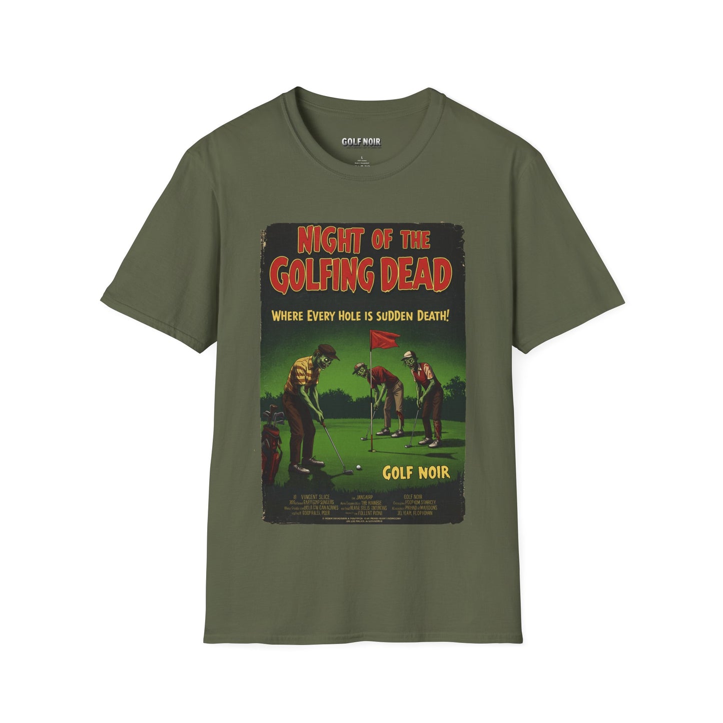 NIGHT OF THE GOLFING DEAD T-Shirt - Starring VINCENT SLICE- Golf Noir Signature Apparel