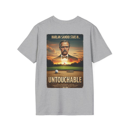 UNTOUCHABLE T-Shirt - Starring HARLAN SAND-O - Golf Noir Signature Apparel
