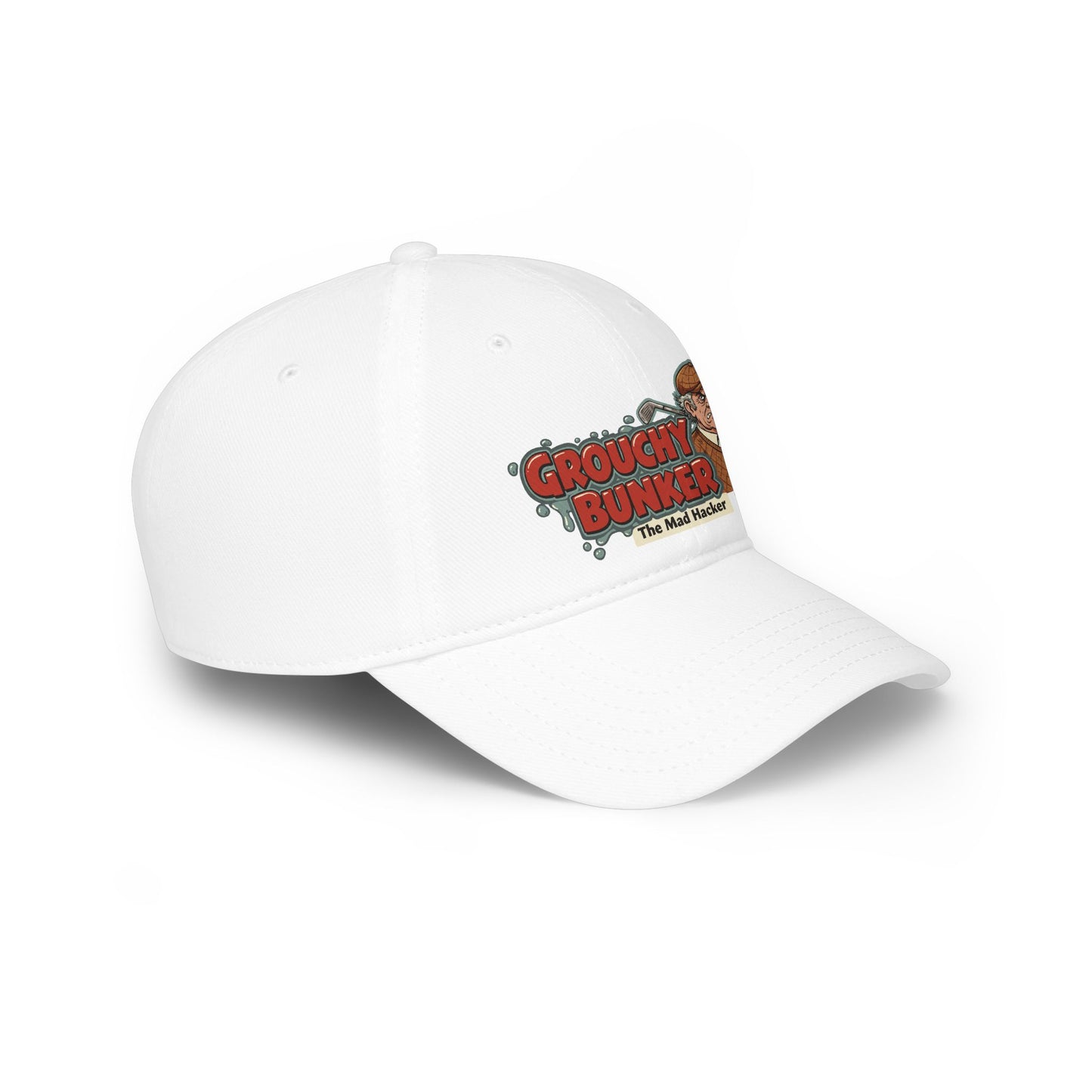 Grouchy Bunker "The Mad Hacker" Baseball Cap - Golf Noir Statement Headwear