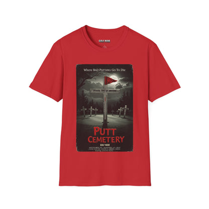 PUTT CEMETARY T-Shirt - Starring VINCENT SLICE - Golf Noir Signature Apparel