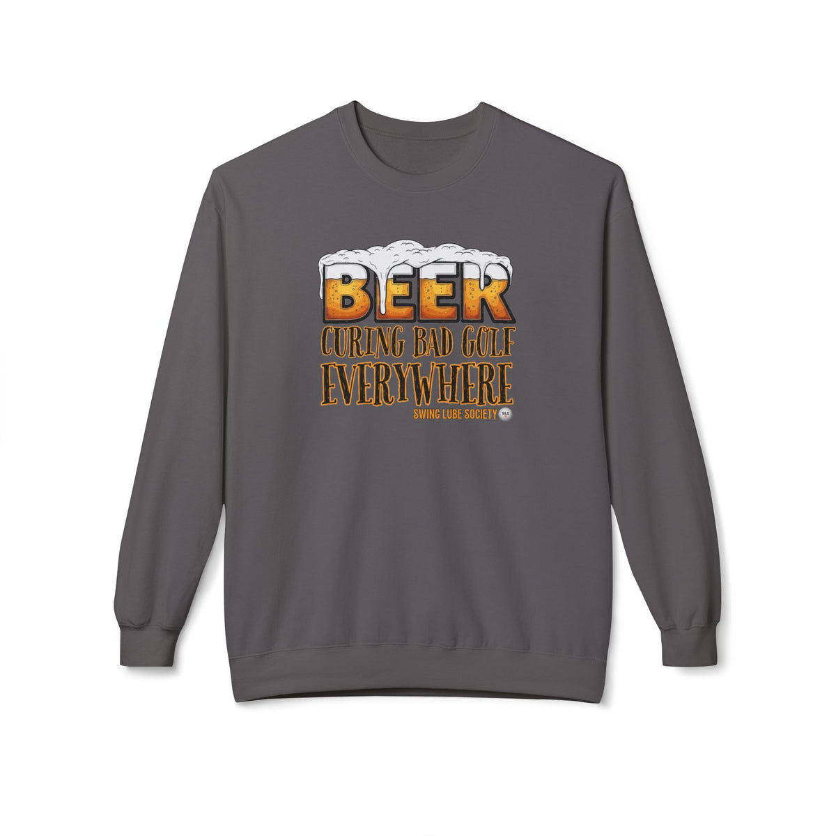 Beer Curing Bad Golf Crewneck Sweatshirt - Swing Lube Society Signature Apparel