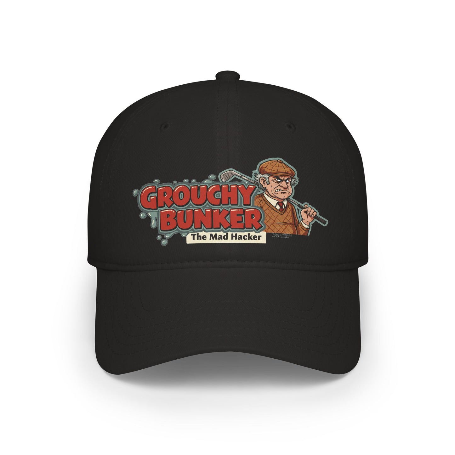 Grouchy Bunker "The Mad Hacker" Baseball Cap - Golf Noir Statement Headwear