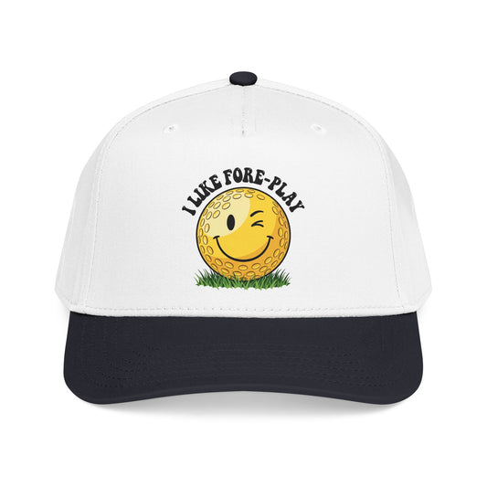 "I Like Fore-Play" Winking Golf Hat - It's a Golf Day Statement Headwear