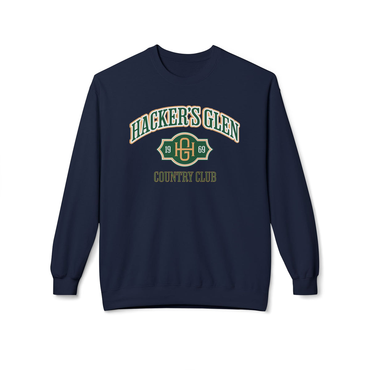 Hacker's Glen Country Club Crewneck Sweatshirt - Fictional Fairways Signature Apparel
