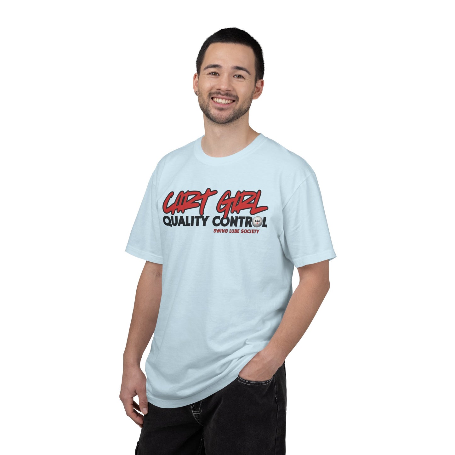 Cart Girl Quality Control Golf T-Shirt — Swing Lube Society Signature Apparel