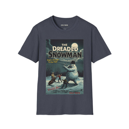 THE DREADED SNOWMAN T-Shirt - Starring VINCENT SLICE- Golf Noir Signature Apparel