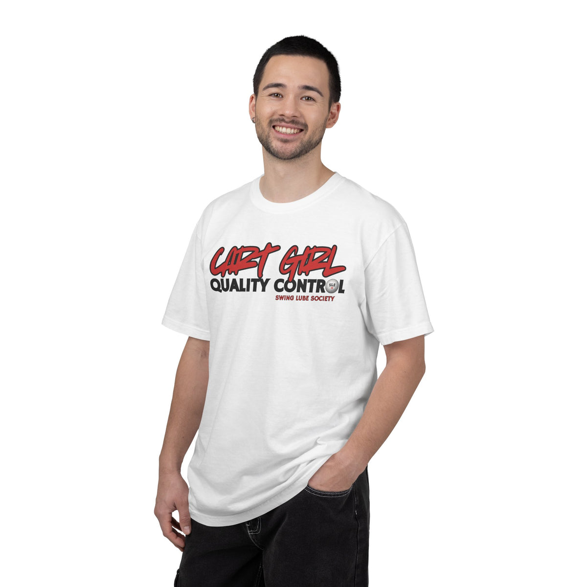 Cart Girl Quality Control Golf T-Shirt — Swing Lube Society Signature Apparel