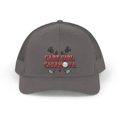 "Cart Girl Casanova" Retro Trucker Hat - XXX-OUT Designs Headwear