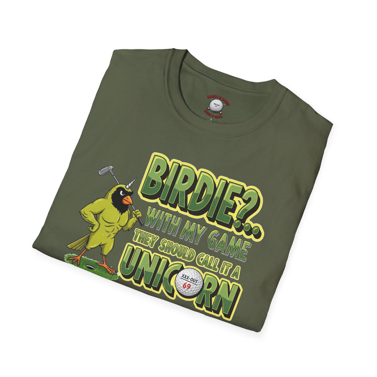 Birdie - Unicorn Golf T-Shirt - XXX-OUT Design Signature Apparel