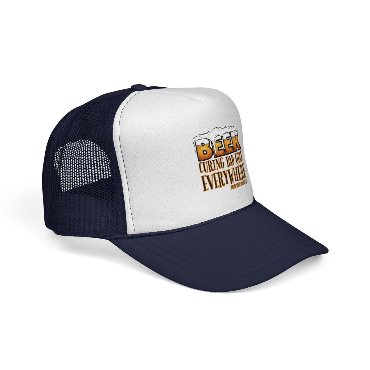 Beer Curing Bad Golf Everywhere Trucker Cap — Swing Lube Society Headwear