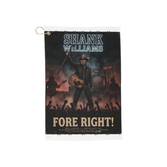FORE RIGHT! Concert Towel - Shank Williams Golf Noir