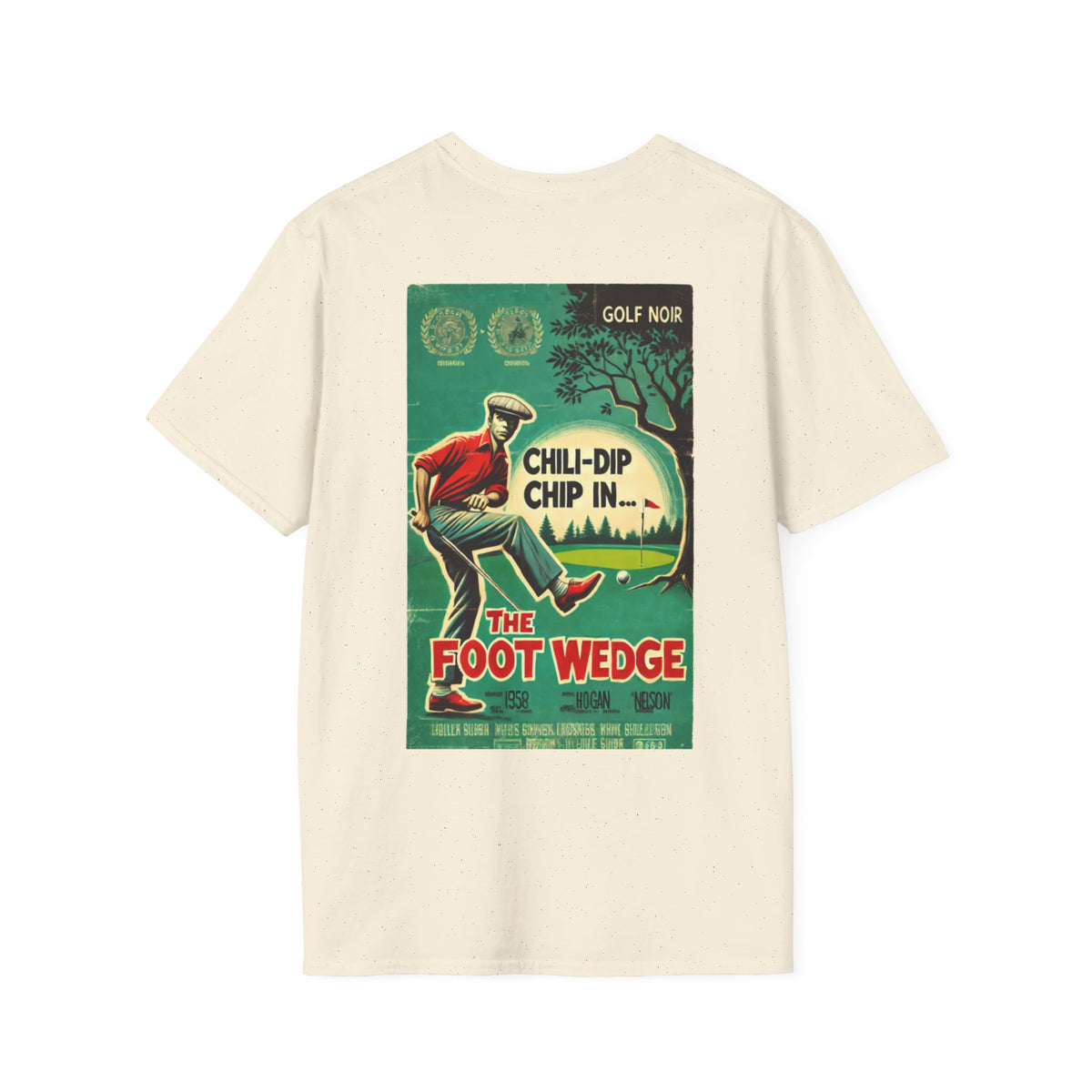 THE FOOT WEDGE T-Shirt - Starring CHILI-DIP CHIP - Golf Noir Signature Apparel