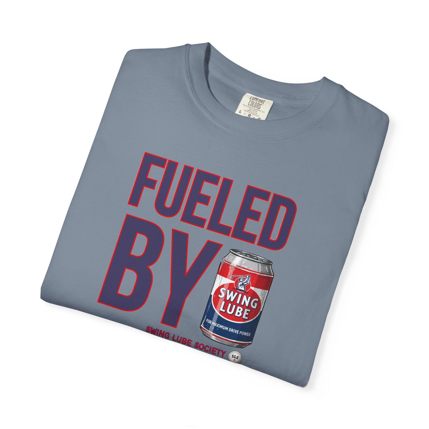 Fueled By Swing Lube Golf Tee — Swing Lube Society Signature Apparel