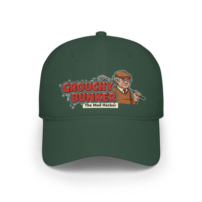 Grouchy Bunker "The Mad Hacker" Baseball Cap - Golf Noir Statement Headwear