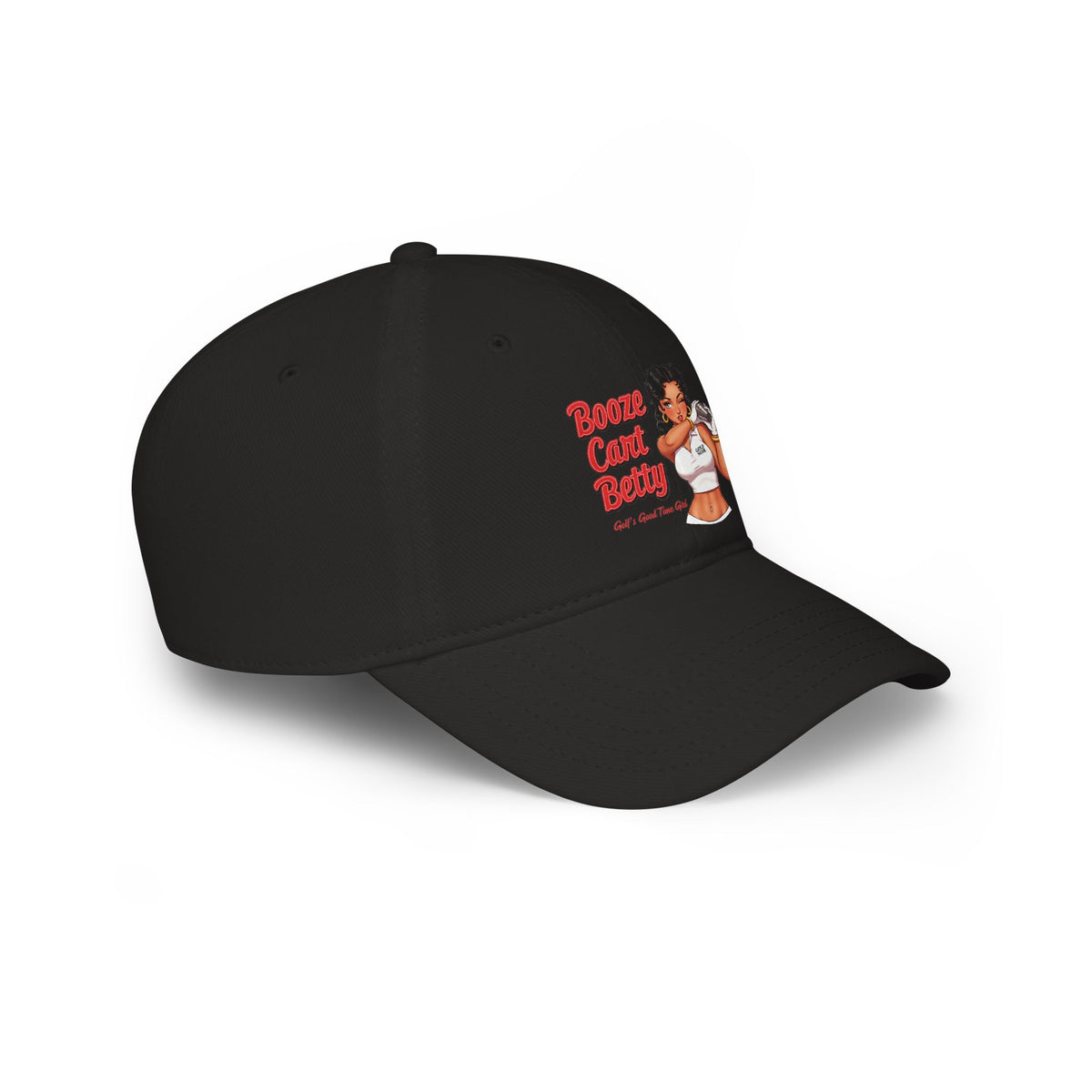 Booze Cart Betty Low Profile Baseball Cap — Golf Noir Statement Headwear