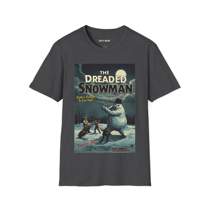 THE DREADED SNOWMAN T-Shirt - Starring VINCENT SLICE- Golf Noir Signature Apparel