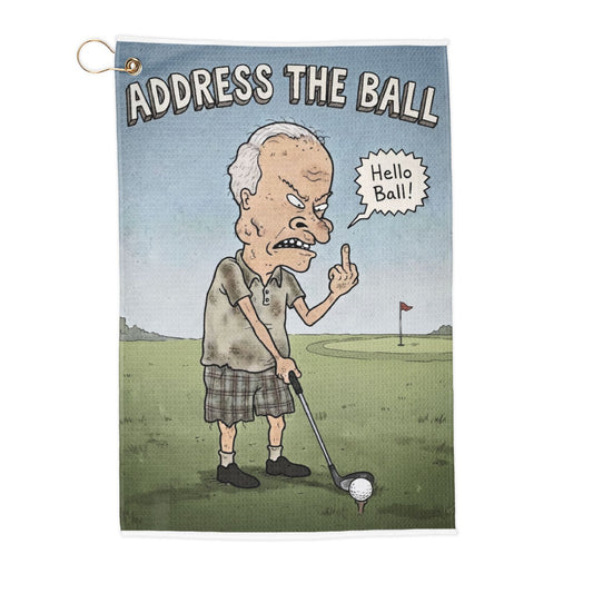 Funny 'Address the Ball' Golf Towel – The Shag Bag Towels