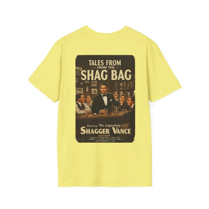 TALES FROM THE SHAG BAG T-Shirt - Starring THE LEGENDARY SHAGGER VANCE- Golf Noir Signature Apparel