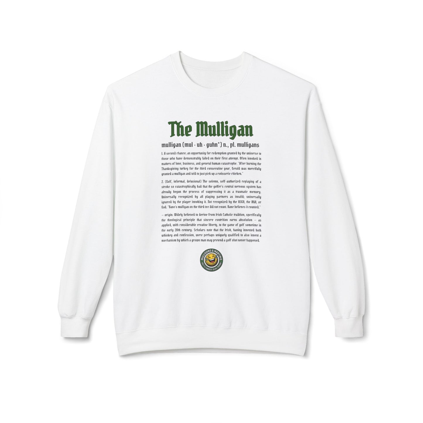 The Mulligan Definition Sweatshirt — The Shag Bag Apparel