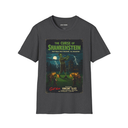 THE CURSE OF SHANKENSTEIN T-Shirt - Starring VINCENT SLICE - Golf Noir Signature Apparel