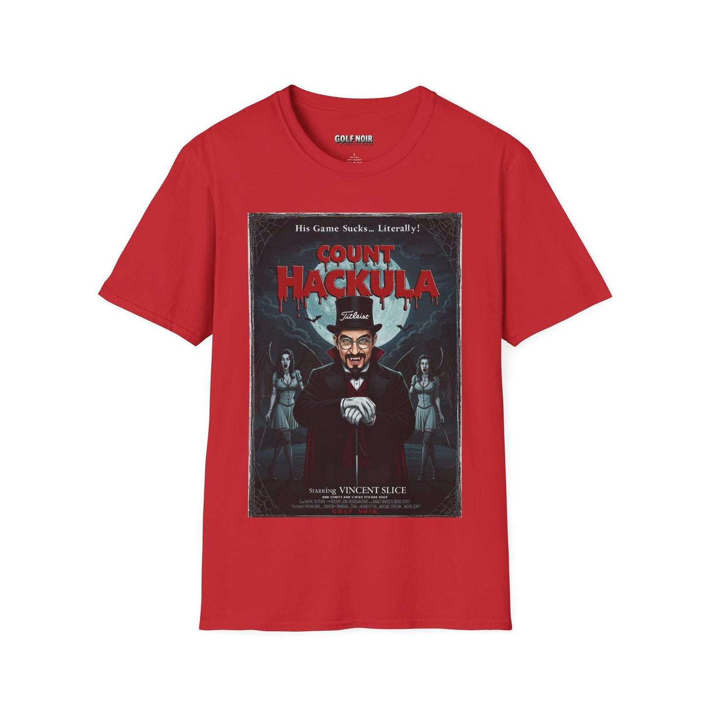 COUNT HACKULA T-Shirt - Starring VINCENT SLICE- Golf Noir Signature Apparel