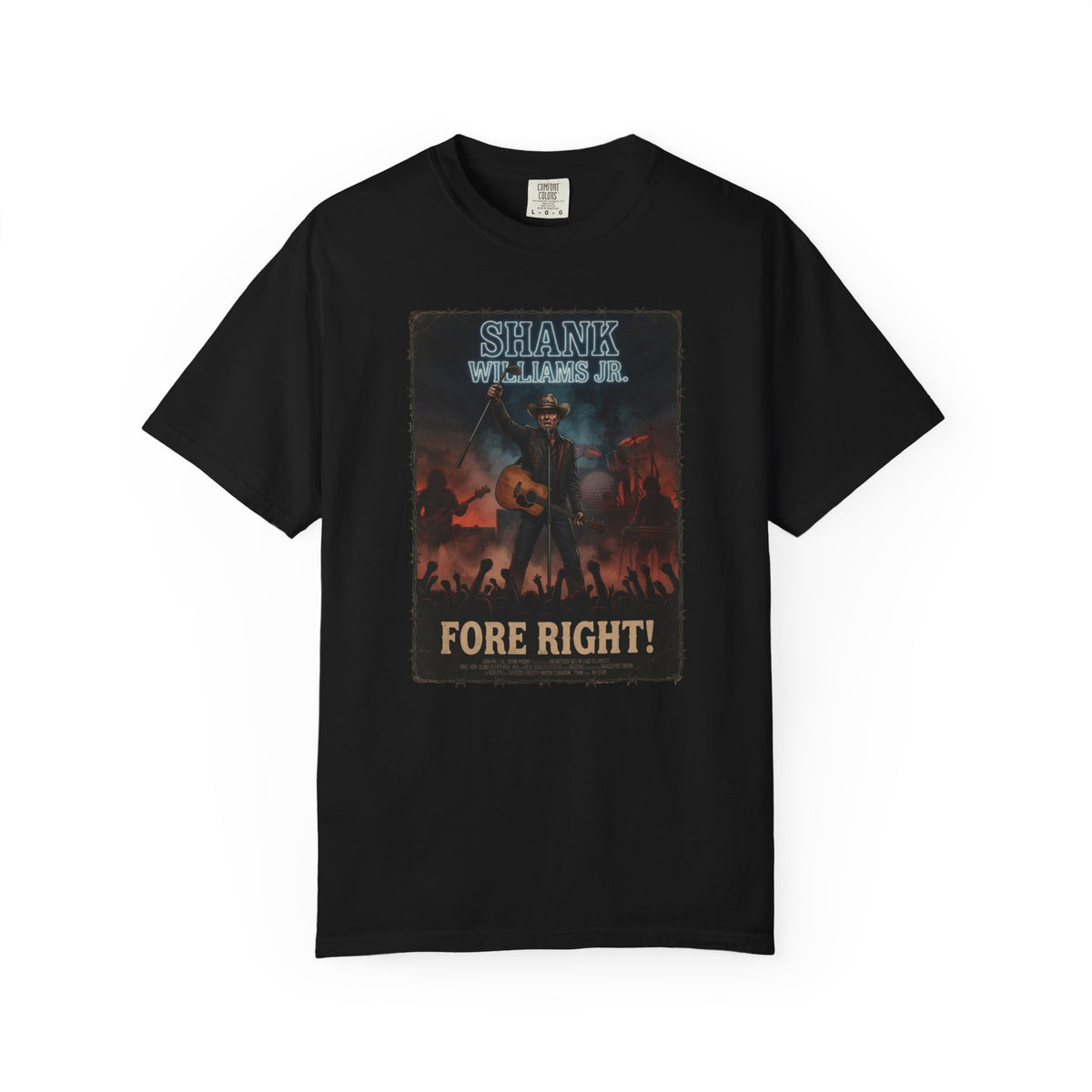 Shank Williams Jr. 'Fore Right!' Vintage Concert T-Shirt
