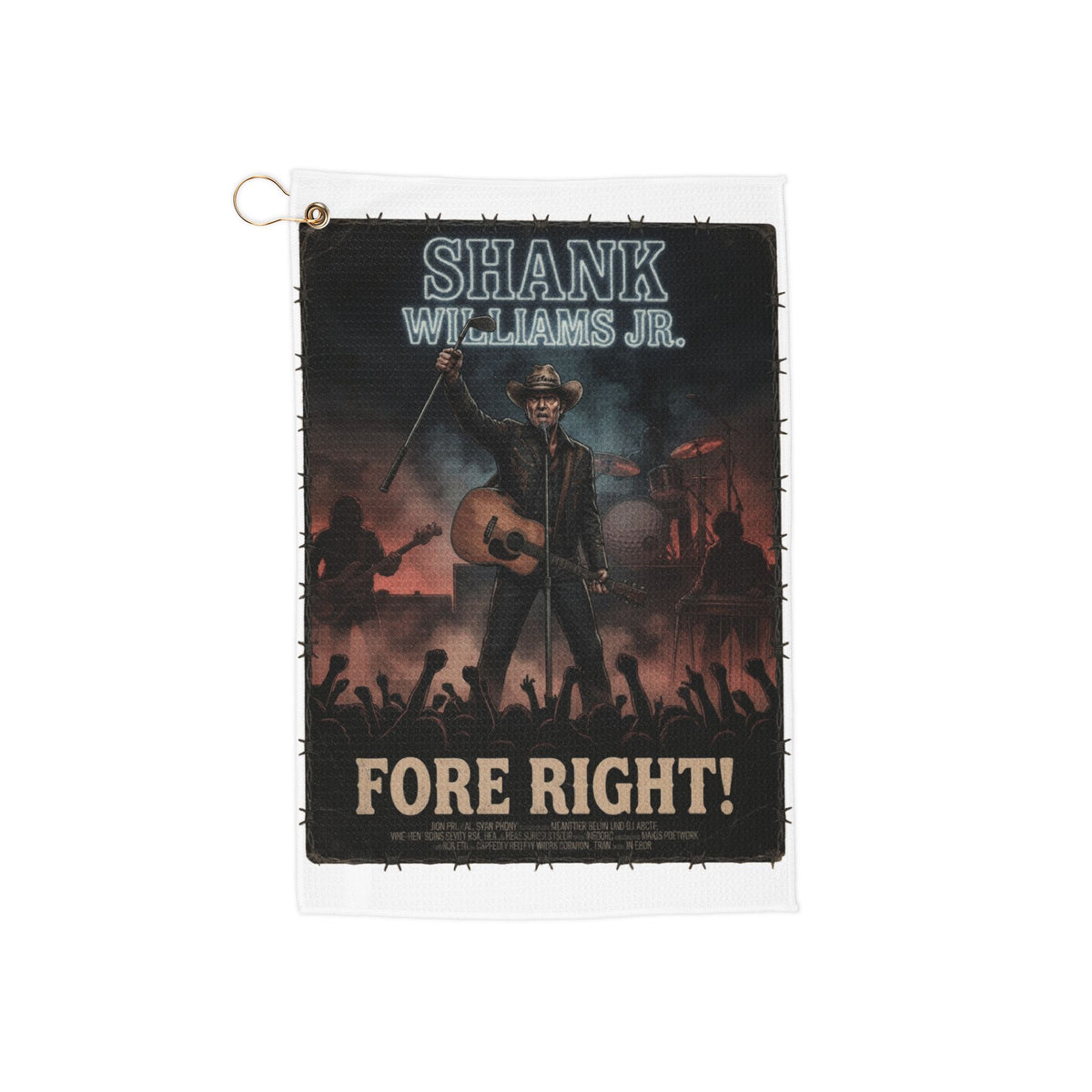 FORE RIGHT! Concert Towel - Shank Williams Jr. Golf Noir