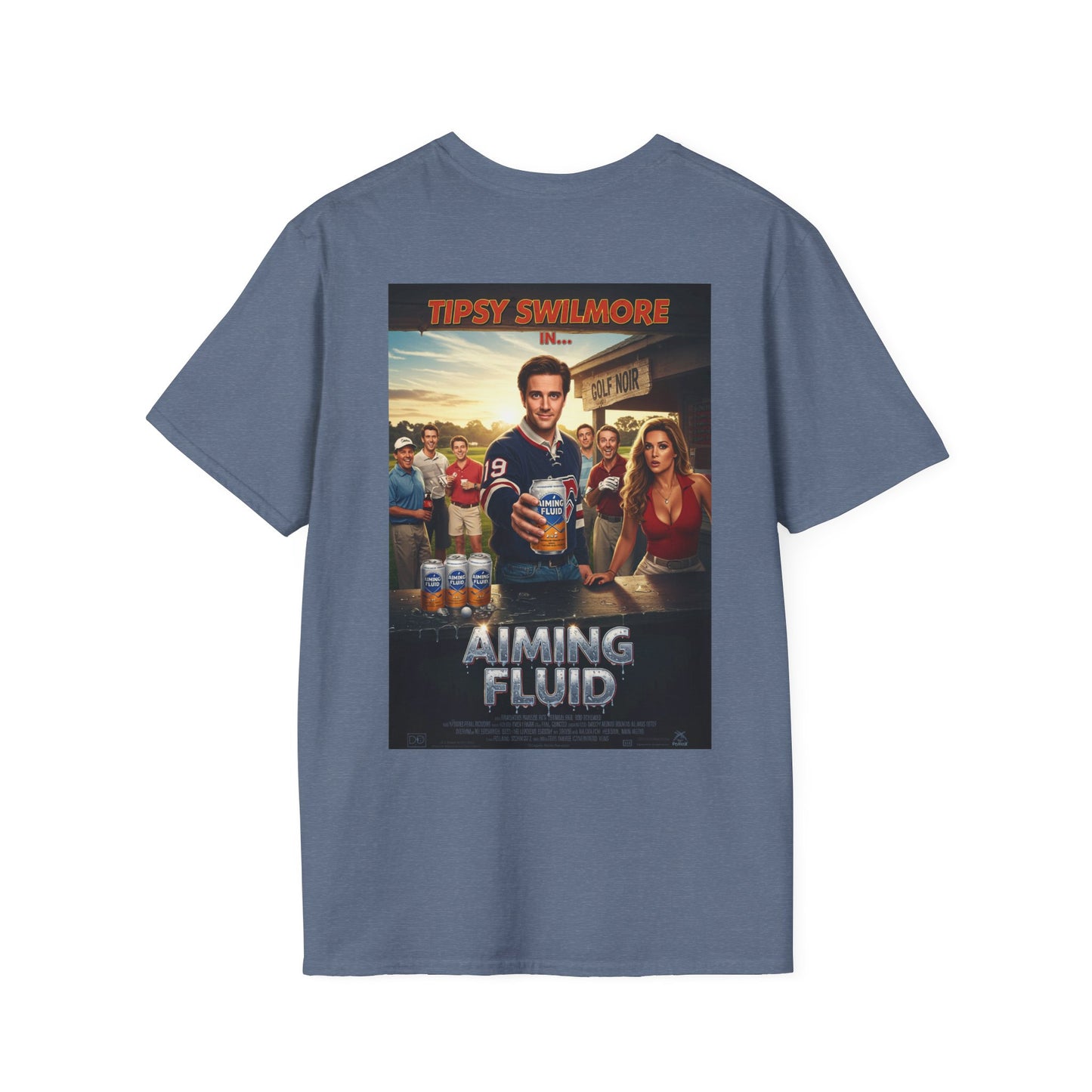 AIMING FLUID T-Shirt - Starring TIPSY SWILMORE- Golf Noir Signature Apparel