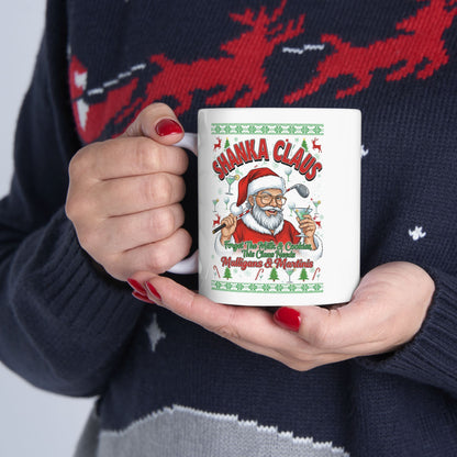 SHANKA CLAUS Holiday Mug - Forget The Milk & Cookies, This Claus Needs Mulligans & Martinis