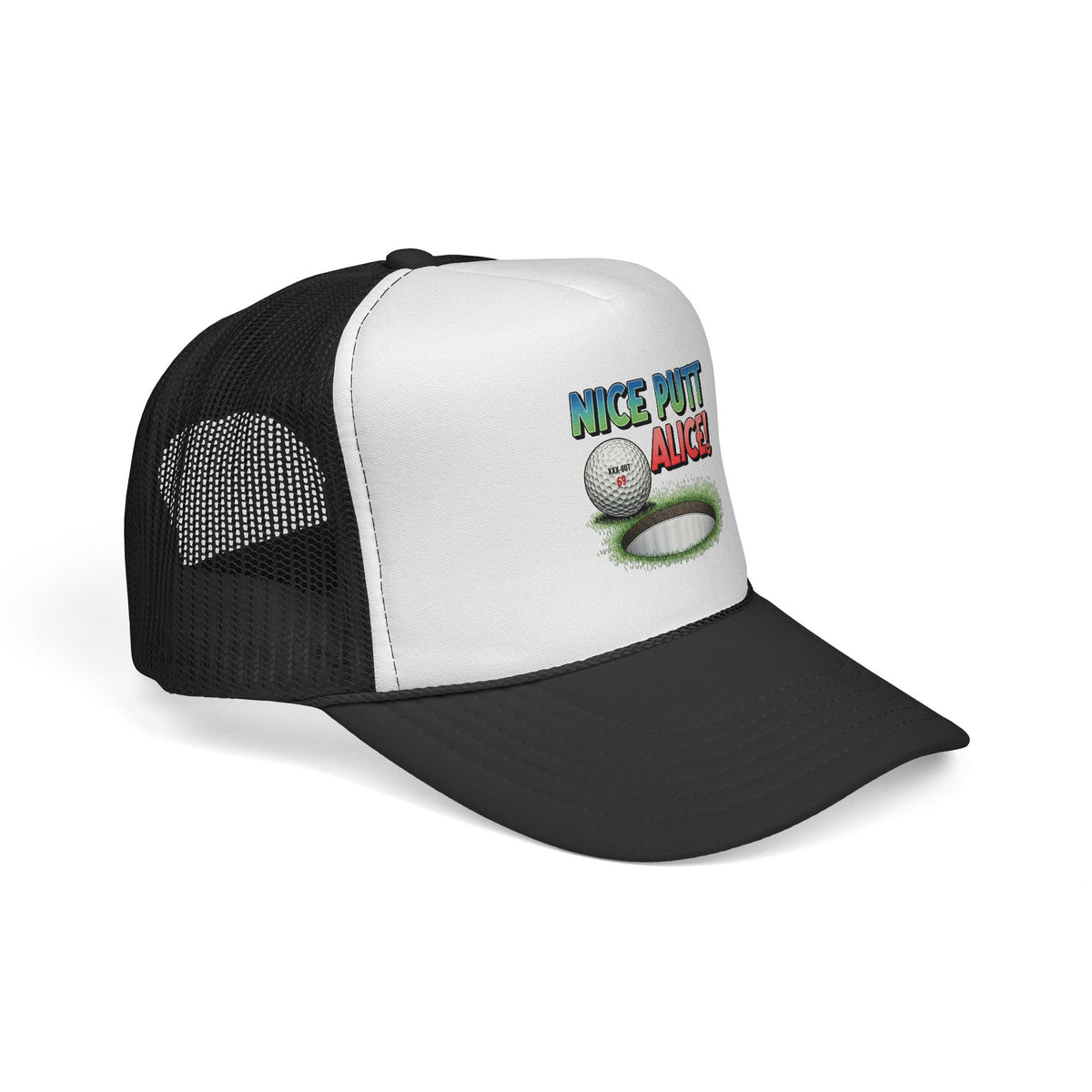 Nice Putt Alice! Golf Trucker Cap — XXX-OUT Designs Headwear