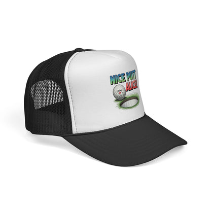 Nice Putt Alice! Golf Trucker Cap — XXX-OUT Designs Headwear