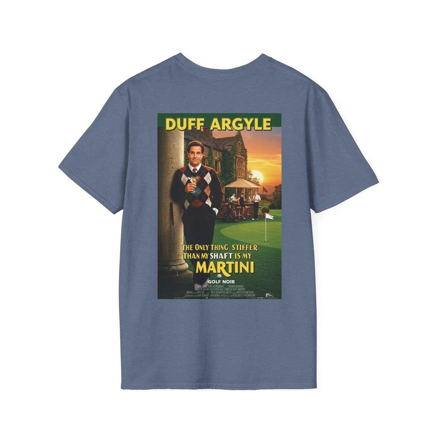 MARTINI SHAFT T-Shirt - Starring DUFF ARGYLE - Golf Noir Signature Apparel