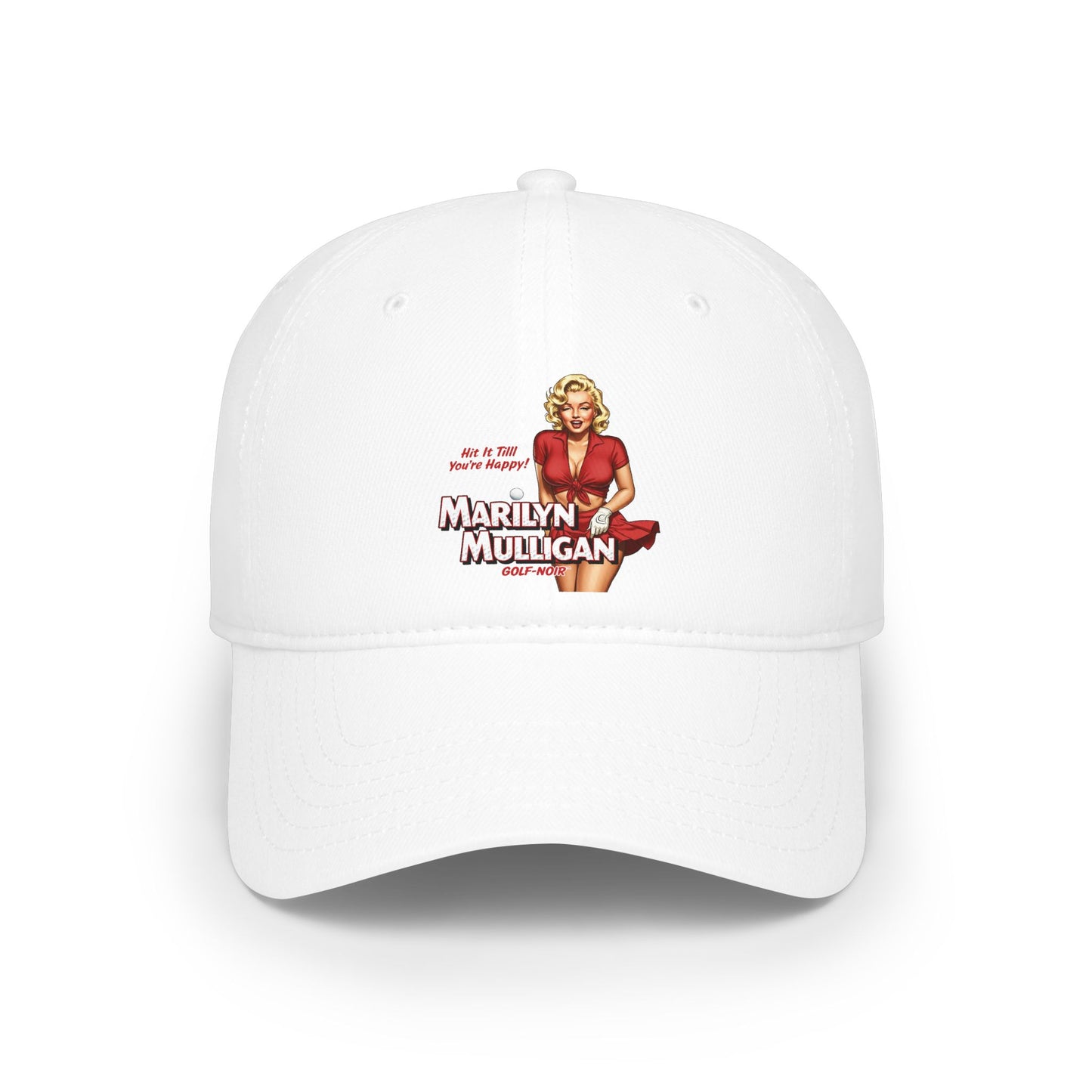 Marilyn Mulligan Hit It Till You're Happy Low Profile Baseball Cap - Golf Noir Statement Headwear