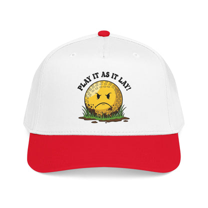"Play It As It Lay" Funny Golf Hat - It's a Golf Day Statement Headwear
