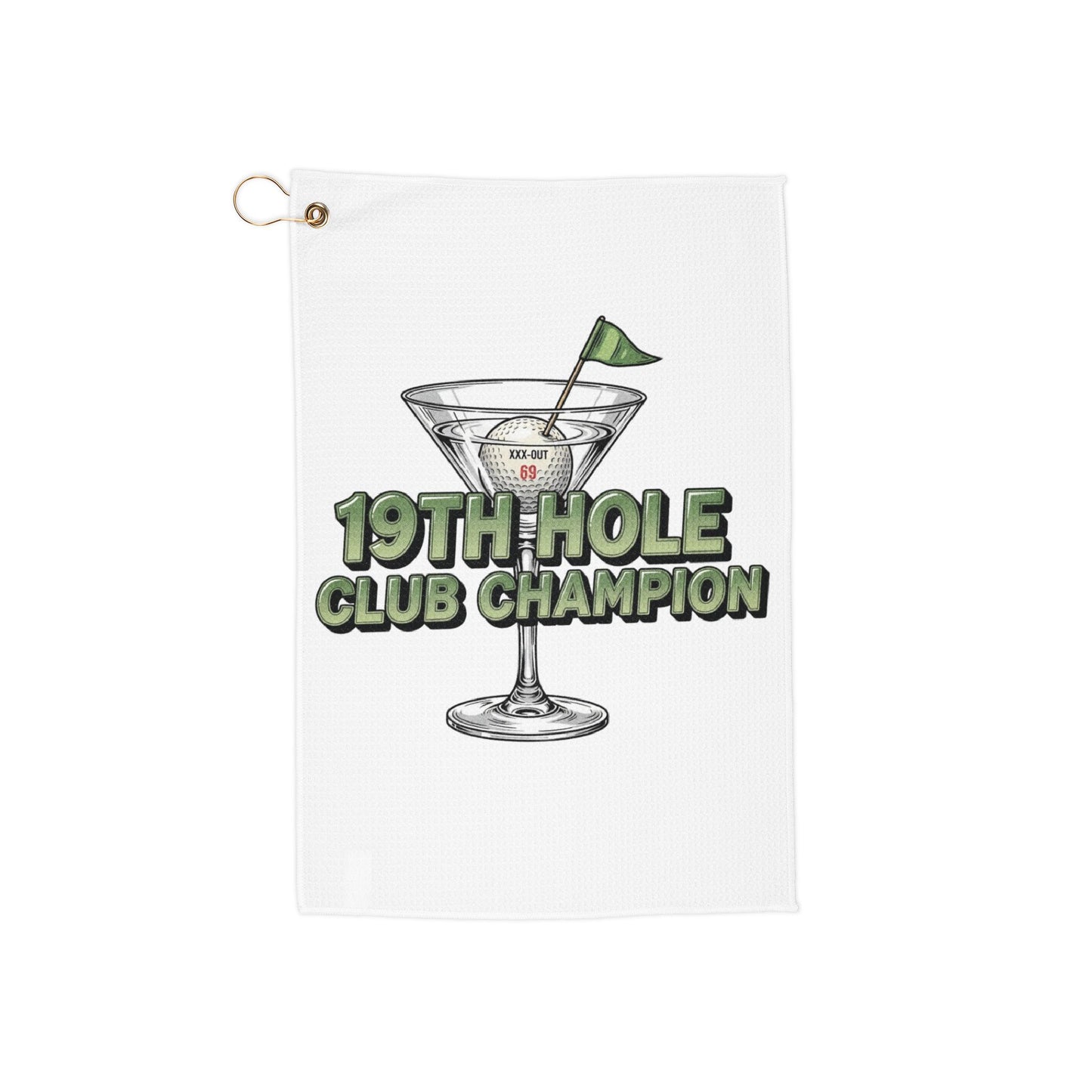 19th Hole Club Champion Golf Towel – XXX-OUT Designs Trademark Towel