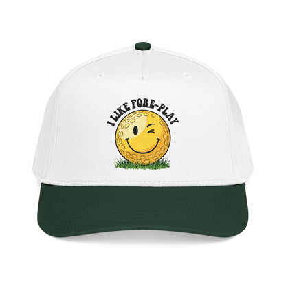 "I Like Fore-Play" Winking Golf Hat - It's a Golf Day Statement Headwear