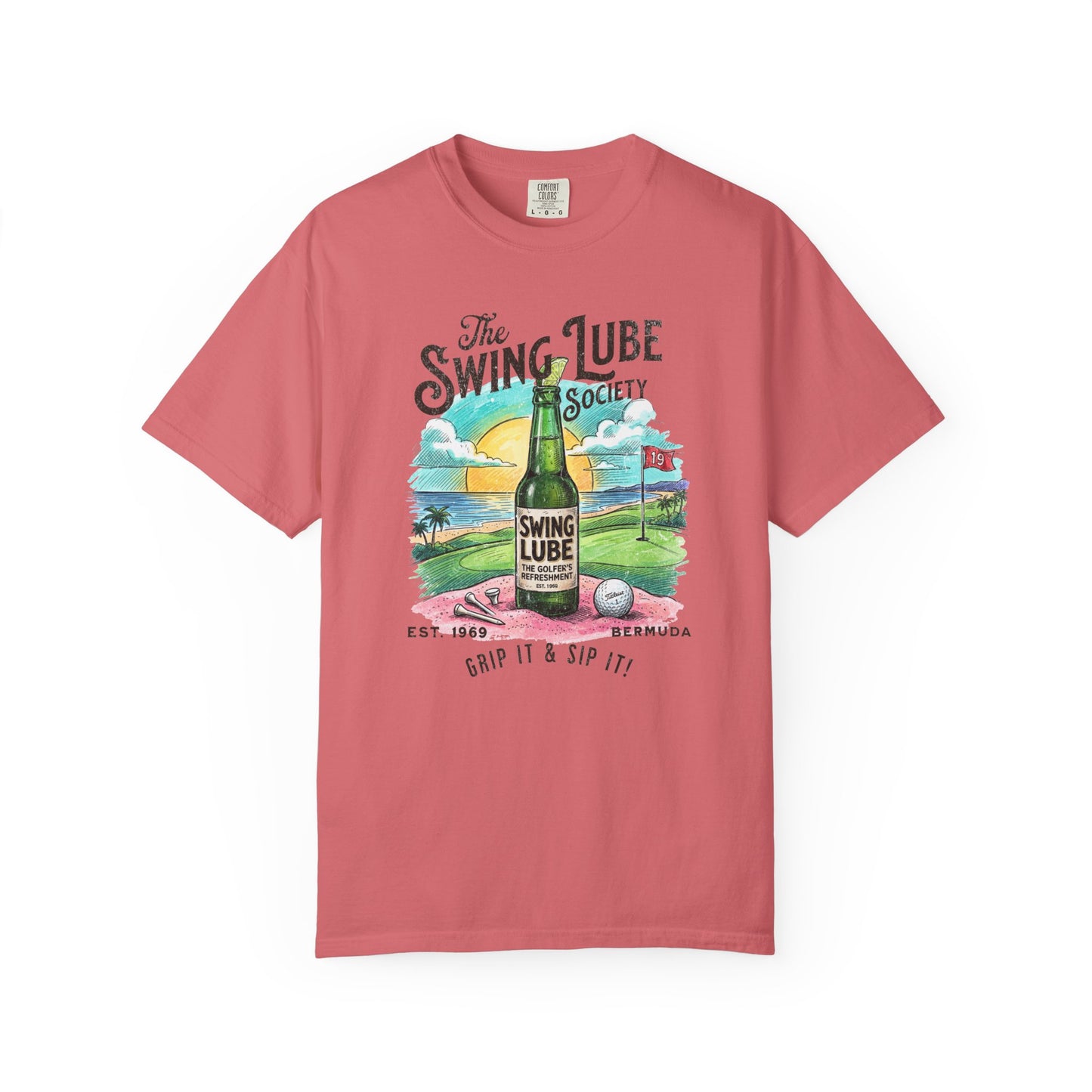 Grip It & Sip It T-Shirt 1 — Swing Lube Society Signature Apparel