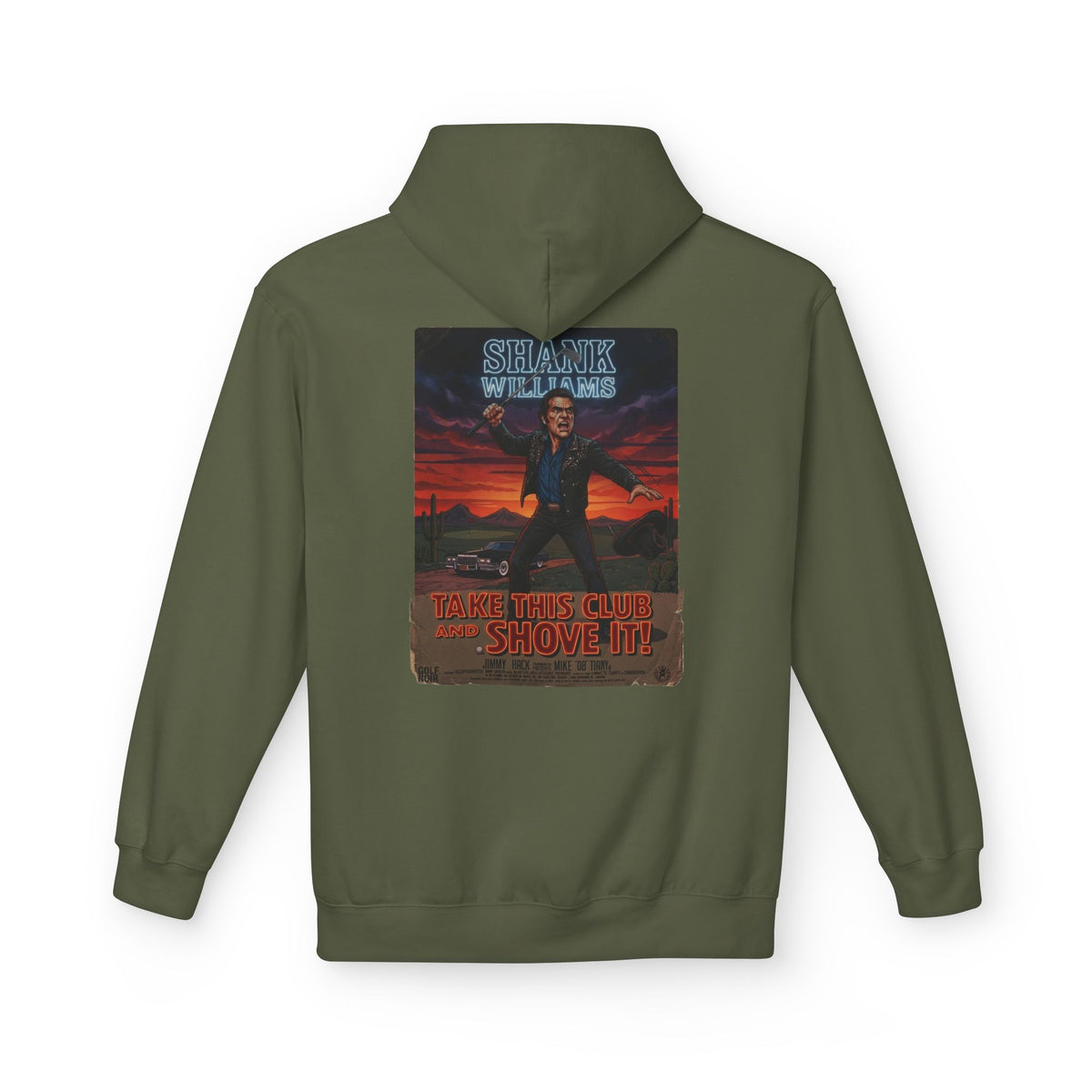 TAKE THIS CLUB AND SHOVE IT Hoodie - Starring SHANK WILLIAMS Apparel