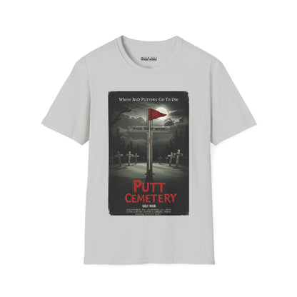 PUTT CEMETARY T-Shirt - Starring VINCENT SLICE - Golf Noir Signature Apparel