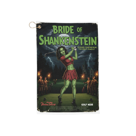 Bride of Shankenstein Golf Towel — Golf Noir Vintage Horror Poster