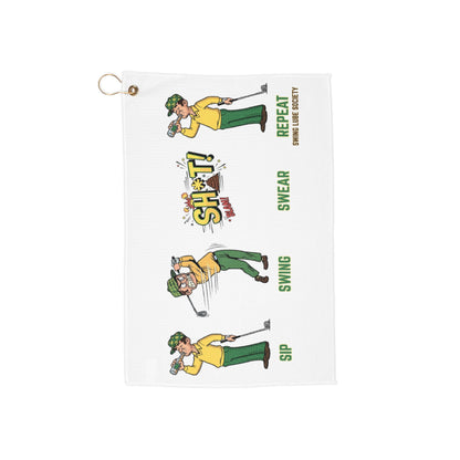 Sip Swing Swear Repeat Golf Towel - Swing Lube Society Trademark Towel