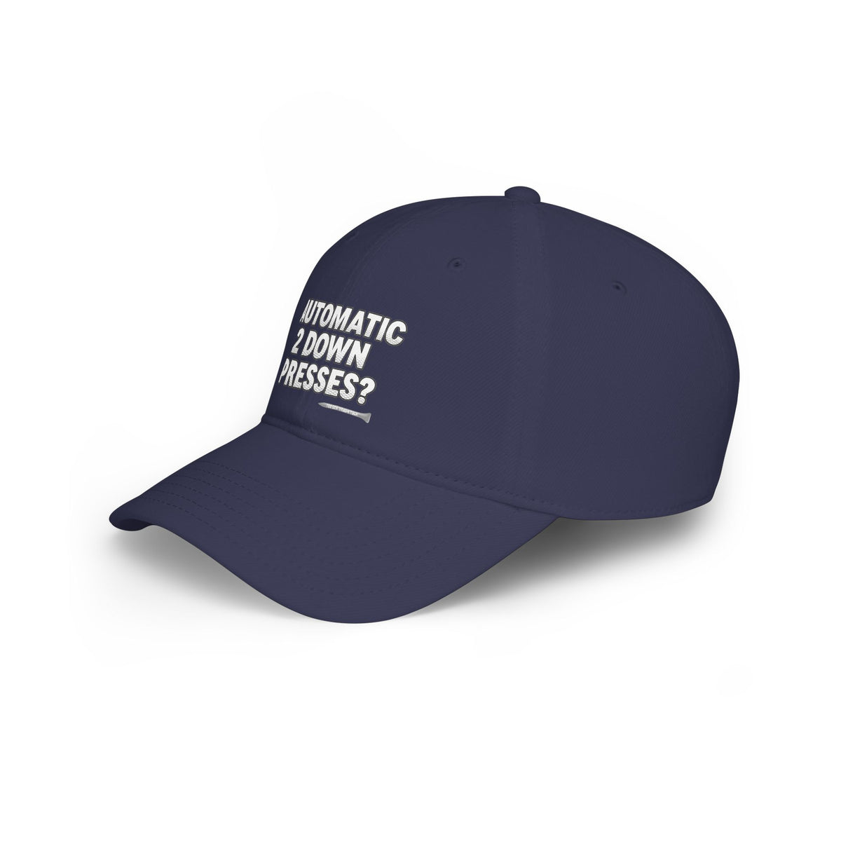 Automatic 2 Down Presses? Low Profile Golf Hat — Tee Box Trash Talk Signature Headwear