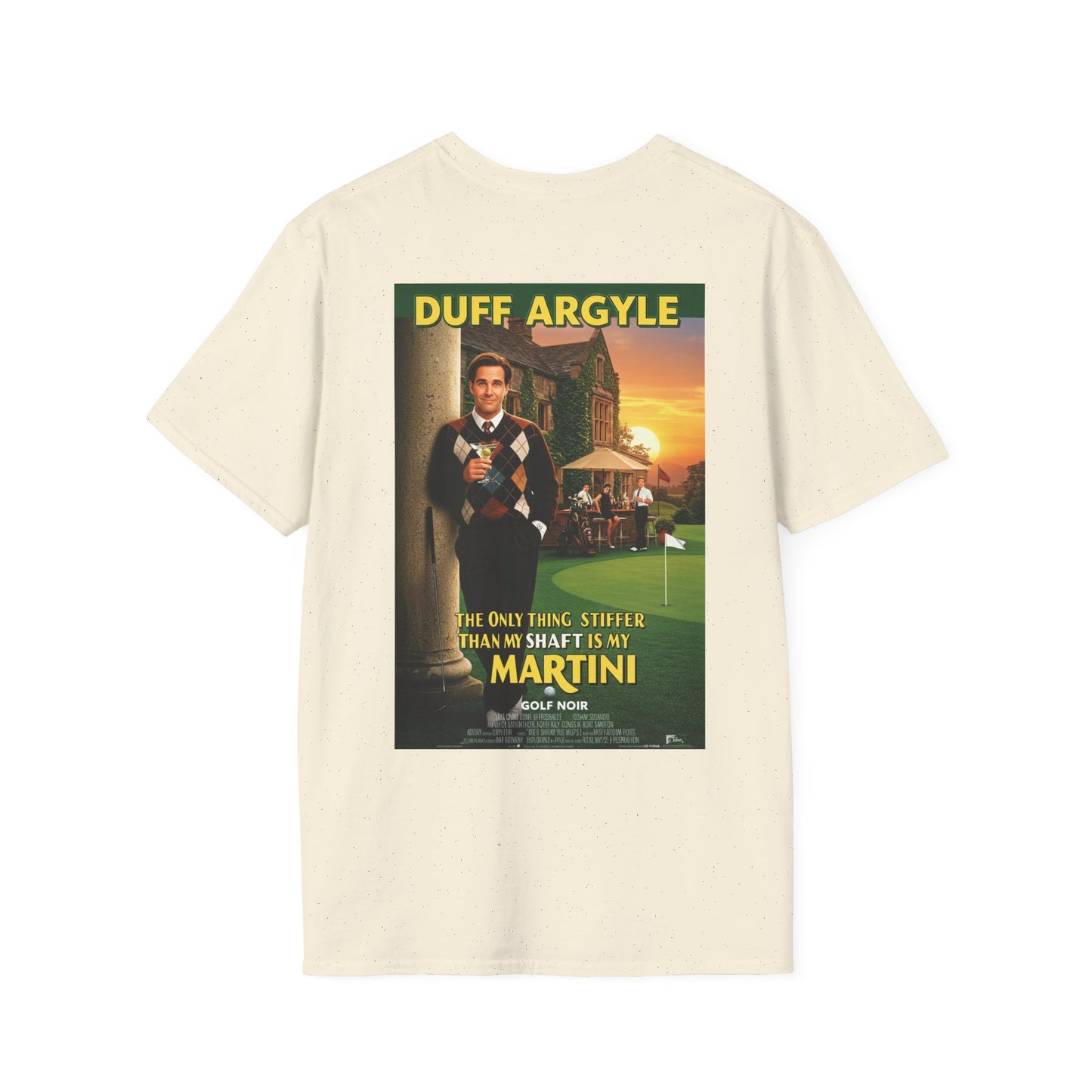 MARTINI SHAFT T-Shirt - Starring DUFF ARGYLE - Golf Noir Signature Apparel