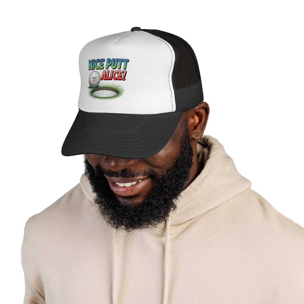 Nice Putt Alice! Golf Trucker Cap — XXX-OUT Designs Headwear